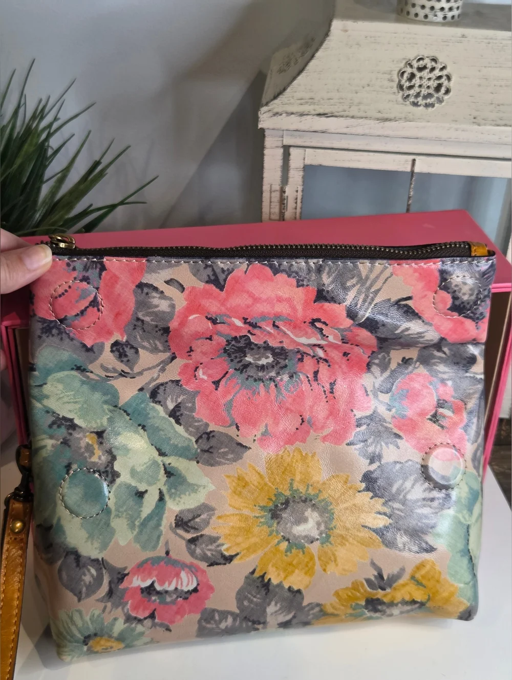 Patricia Nash Floral Leather Foldover Clutch - Picture 4 of 6